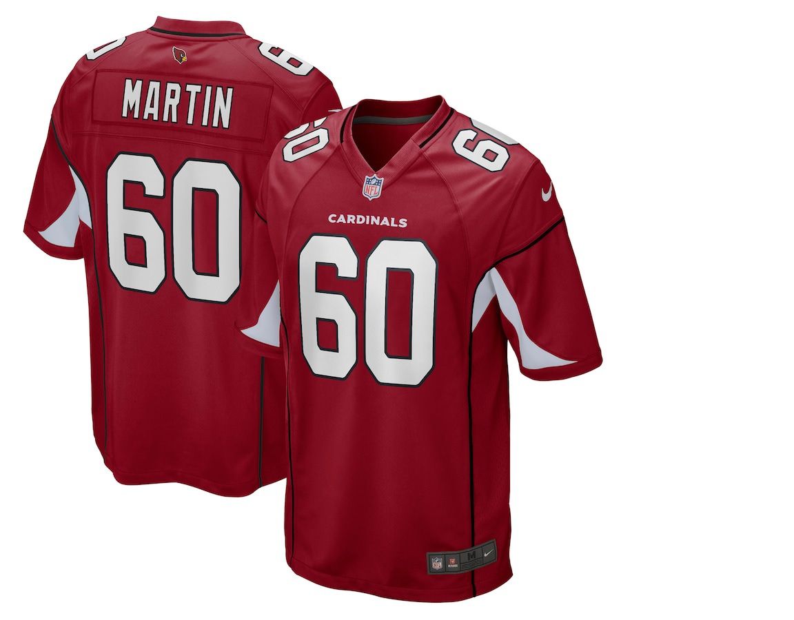 Men Arizona Cardinals 60 Koda Martin Nike Cardinal Game NFL Jersey